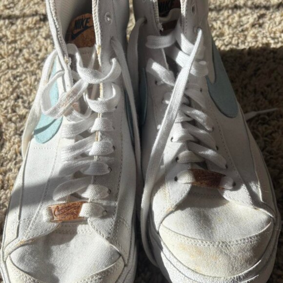 Floral Stitched Nike High Tops - Picture 2 of 3